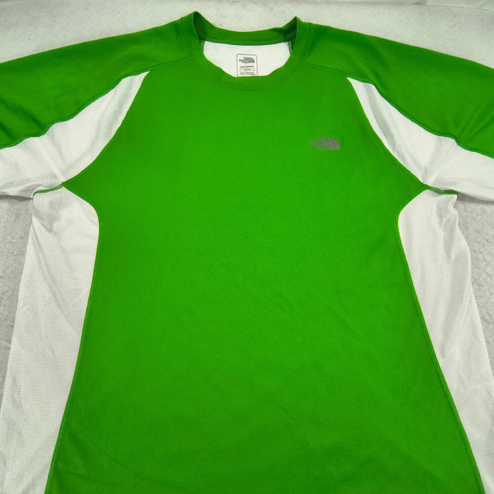The North Face Casual Crew Neck Graphic T-Shirt Mens Size XL Green White